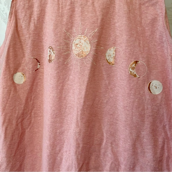 Girls Moon Phases Soft Coral pink tank top SZ (L-10/12) by Art-Class - Picture 2 of 4